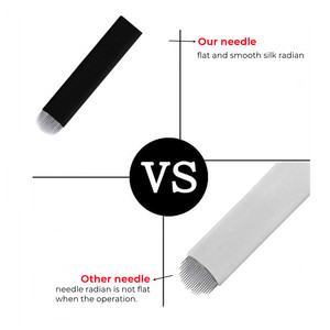 OEM 7/9/12/14/16/18/21 pin microblading línea hoja ceja aguja microblading nano <span class=keywords><strong>agujas</strong></span> cuchillas DIY - Product Image 6