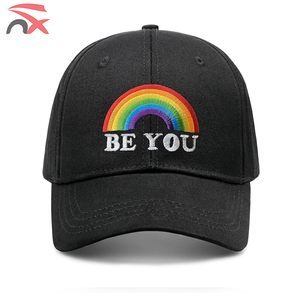 Broderie personnalisée, logo <span class=keywords><strong>arc</strong></span>-<span class=keywords><strong>en</strong></span>-<span class=keywords><strong>ciel</strong></span> LGBT, couleur noire, taille réglable pour hommes, femmes, adultes, <span class=keywords><strong>en</strong></span> coton - Product Image 5