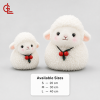 Pluche schaap knuffeldier zacht krullend wollen lammetje schattig kindercadeau 20/30/40cm groothandel OEM op maat