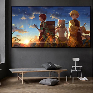 Giappone <span class=keywords><strong>Anime</strong></span> stampa di cartoni animati immagini d'arte incorniciate tela arte murale per bambini camera soggiorno decorazioni appese opere d'arte dipinti - Product Image 5