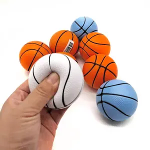 Özel Logo PU stres topu Anti stres spor futbol basketbol çocuk yumuşak sıkmak Fidget oyuncak stres rahatlatmak rahatlatıcı topu