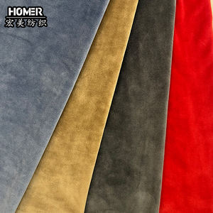 340GSM doppio lato in microfibra tessuto Super morbido in velluto con tinta unita Semi-opaca per il cappotto della giacca da uomo - Product Image 1