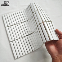 Vente chaude Carrelage mural en céramique brillant blanc Kit Kat en forme de bande longue pour cuisine, crédence de cuisine, restaurant