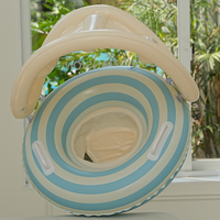 Bouée de bain gonflable pour bébé avec auvent de protection solaire, flotteur pour nourrisson avec pare-soleil, flotteur de piscine style sucette pour tout-petits