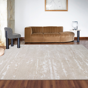 Alfombra Tejida a Máquina Modelo Nuevo Dsermer, Alfombra Antideslizante Beige para Sala de Estar - Product Image 5