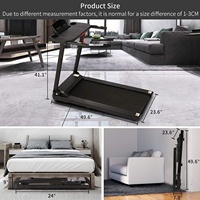 Tapis de course silencieux sous le bureau avec grand plateau de fixation, moteur sans balais 2,5 CV, pliable, pour le travail au bureau et la salle de sport à domicile