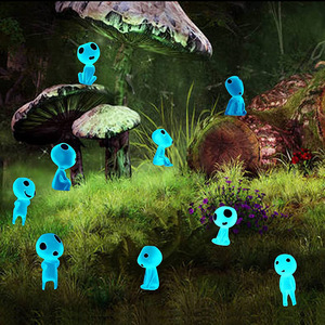 Estatua luminosa de jardín, árbol, elfos, princesa <span class=keywords><strong>Mononoke</strong></span>, Micro figura de paisaje, adorno brillante para jardinería, decoración en maceta - Product Image 3