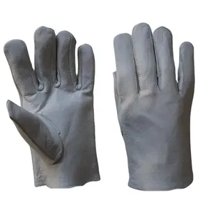 machine whitepigskin boys driving leather working gloves seams winter work gloves