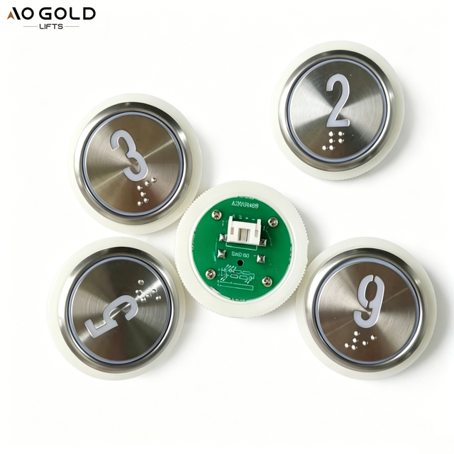 PB31-10 with Braille LED Button Red/Blue/White/Orange Light Step Elevator Elevator Round Stainless Steel Push Button
