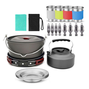 Baiyuheng Set da cucina per utensili da cucina fornello in titanio Set di pentole e pentole pentole da campeggio all'aperto - Product Image 1