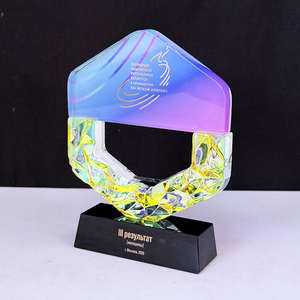 Placa de Cristal Personalizada con Impresión a Todo Color y <span class=keywords><strong>Base</strong></span> Transparente - Product Image 2