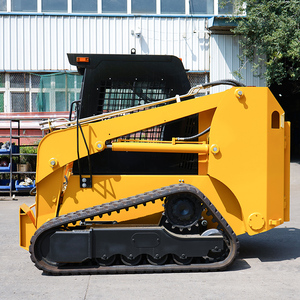 Minicargadora de orugas de 1 tonelada con motor y aire acondicionado para construcción y movimiento de tierras - Product Image 4