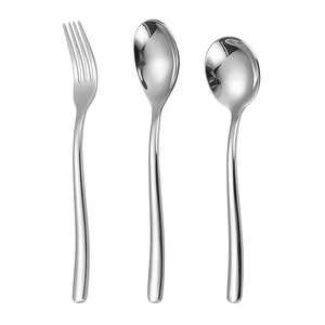 Juego de Cubiertos de <span class=keywords><strong>Acero</strong></span> Inoxidable 304 Moderno, Pulido Espejo, de Lujo, Color Plateado, con Utensilios de Servicio para Restaurante y Hotel, Venta al Por Mayor - Product Image 5