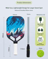 Vente flash - Raquette de pickleball en fibre de carbone de 16 mm certifiée USAPA, thermoformée par friction T700, pour l'entraînement des adultes
