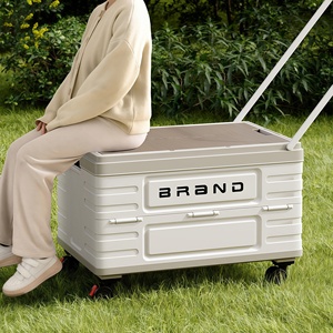 Caja de Almacenamiento Plegable Rectangular de Plástico PP con Ruedas y Asa Extraíble, Capacidad Superior a 35L - Product Image 3