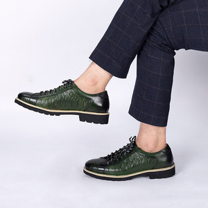 Men's Genuine Leather Oxfords Pointed Toe Rubber Sole <b>Height</b> <b>Increasing</b> Office Career Dress <b>Shoes</b> - Product Image 3