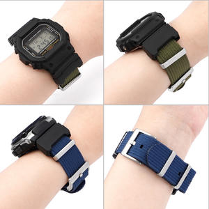 Bracelets de montre en nylon côtelé de remplacement pour bracelet de montre <span class=keywords><strong>Casio</strong></span> GA110/<span class=keywords><strong>2100</strong></span>/DW5600, bracelet de montre en toile tissée - Product Image 3