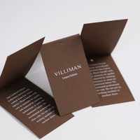 Étiquettes suspendues personnalisées haut de gamme en papier recyclable avec impression sérigraphique pour sacs, chaussures et vêtements