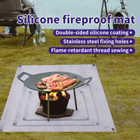 Tapis ignifuge extérieur 47*47cm pour BBQ, poêles et camping