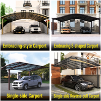 Abri de voiture moderne et simple en alliage d'aluminium, auvent extérieur pour parking, pare-soleil, imperméable, résistant aux intempéries, durable, thermolaqué, personnalisable