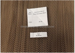 <b>Metal</b> Coil Chain Link Plain Weave Mesh Suspended Curtains with Customizable Options - Product Image 2