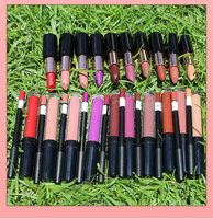 Rouge à lèvres 3 en 1 brillant à lèvres imperméable à l'eau Matte High Pigment Lip Liner Nude Vegan Liquid Lip Kit Private Label Lipgloss Makeup Set