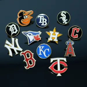 Manufacturer Metal Crafts baseball Logo Pines Para Gorras Anime Design Custom Hard Enamel Hat Pin