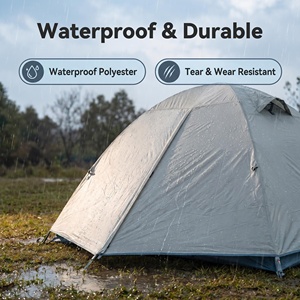Outdoor Summer Four-Season Double Layer One Bedroom <b>Tent</b> Portable Lightweight Hiking Cycling Climbing Rainproof Windproof - Product Image 3