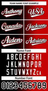 Custom Red White-Black Gradient Fashion Authentic <b>Baseball</b> Jersey - Product Image 4