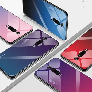 Gradiente di Vetro Temperato di Caso per Xiaomi Mi 11 Poco F3 GT 10T Lite 5G Poco X3 NFC K20 pro della copertura posteriore