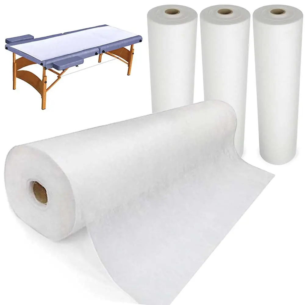 In Stock 180x 80cm 50pcs/ roll non woven disposable spa bed sheets massage salons pp nonwoven disposable bed sheet in rolls