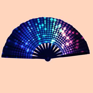 Éventails à main en gros, style chinois, noirs, personnalisables, grands, colorés, avec logo sur mesure, pour <span class=keywords><strong>Kung</strong></span> <span class=keywords><strong>Fu</strong></span> et Rave Clack - Product Image 5