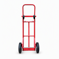 Chariot à main pliable 2-en-1 à quatre roues en acier pour garage de mécanicien, usage domestique et entrepôt – Chariot à outils robuste et chariot de manutention