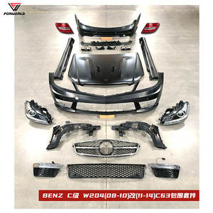 Nouveau 2008-2014 pour <span class=keywords><strong>Mercedes</strong></span> Benz classe C W204 <span class=keywords><strong>AMG</strong></span> <span class=keywords><strong>C63</strong></span> voiture pare-chocs avant pare-chocs arrière capot lampe jupe latérale avec pinces incluses - Product Image 2