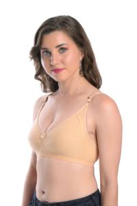 Sujetador de algodón elástico en cuatro direcciones, sujetador de algodón suave, sujetador de copa completa, sujetador de cobertura completa para mujer, sujetador con tirantes ajustables - Product Image 5