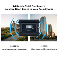 Amplificador de Señal EasyBoost Tri-Banda 800/900/2100MHz B20 B8 B1, Aprobado por la FCC, Control por Aplicación Inteligente, Amplificador de Señal Celular de Alta Potencia