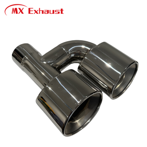 Embout d'échappement <span class=keywords><strong>double</strong></span> en acier inoxydable poli style H, à souder, pour silencieux de voiture à <span class=keywords><strong>double</strong></span> <span class=keywords><strong>paroi</strong></span> - Product Image 3