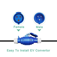 32A 1Phase chargeur de véhicule électrique adaptateur Portable CEE prise femelle 3Pin bleu 220V prise multiple nouveau Compatible Ev