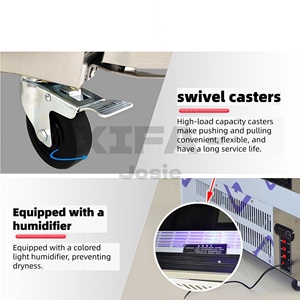 <span class=keywords><strong>Vitrina</strong></span> <span class=keywords><strong>Refrigerada</strong></span> de Acero Inoxidable con Vidrio Curvo, Duradera y de Larga Vida Útil, Exhibidor de Pasteles con Certificación CE para Panadería - Product Image 4