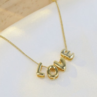 Laiton plaqué or 18 carats mode initiale bricolage brillant lettre breloques pendentif collier pour les femmes