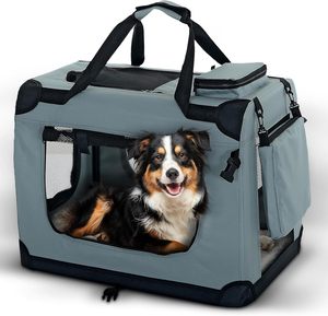 Xách Tay Đóng Mở Vật Nuôi Du Lịch Tàu Sân Bay Vừa Nhỏ Mèo Và Con Chó Con Cũi Giường Thoáng Khí Con Chó Xe Thùng Với Dây Kéo Đóng Cửa - Product Image 5