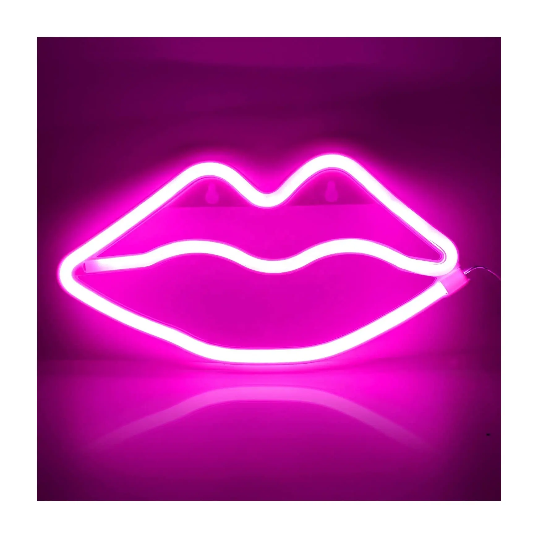USB-betriebene LED-Leucht reklame Party Home Bar Dekoration Big Lip Neon Light