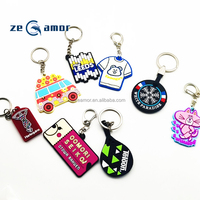 Zeamor Vente en gros de haute qualité Personnalisation LOGO Cadeau personnalisé Porte-clés en silicone Porte-clés en caoutchouc souple 2D PVC en vrac