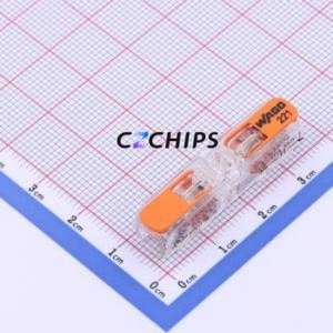 221-2411 Wiring Quick Connect Terminal Connector Double Side Wire Entry 32A 450V - Product Image 1