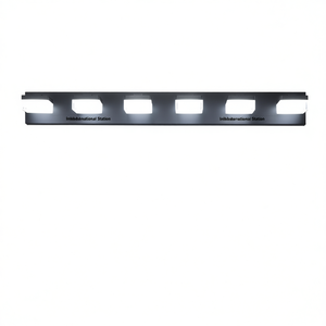 Modern 6-Light Black <b>LED</b> <b>Vanity</b> <b>Mirror</b> Light Fixture For Bathrooms Aluminum Body Surface Mounted 5000K Daylight 110V - Product Image 1