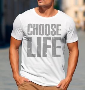 Fantastic Topz Factory 100% Cotton Organic Custom Rhinestone Letter <strong>Choose</strong> <strong>Life</strong> White Unisex <strong>t</strong> <strong>Shirt</strong> - Product Image 1