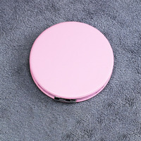 Miroir de poche carré en PU blanc pliable avec logo personnalisé Miroir compact portable pour maquillage