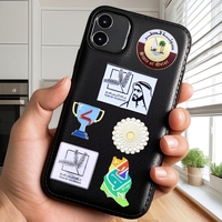Benutzer definierte Metall Aufkleber bereit Lager Fast Ship Design Ihr eigenes Logo Aufkleber Pin 3M Metall Aufkleber für Telefon