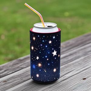 SANJIN Neoprene Foldable Durable Insulated Can Cooler 16OZ Soft Non-Closure Bottle Pack Cooler Bags - Product Image 2