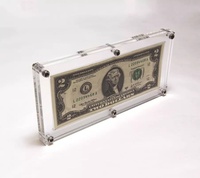 Cadre pour billet de banque américain simple en acrylique personnalisé, design créatif de luxe, haute qualité, support magnétique en PMMA pour billet de dollar, montage facile